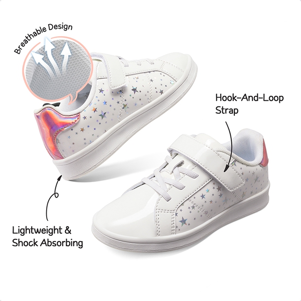 [Storybook DiscoStar] Shiny Star Pattern Sneakers - WHITE - 4